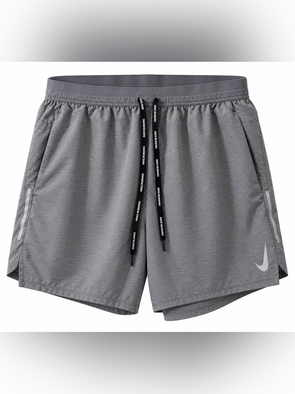 Nike Men’s Gray Athletic Training Shorts with Reflective Swoosh